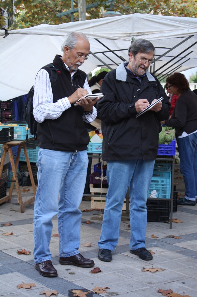 Albert i Miquel dibuixant Esporles novembre 15 2014