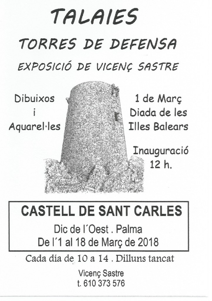 Vicenç Sastre, expo Sant Carles