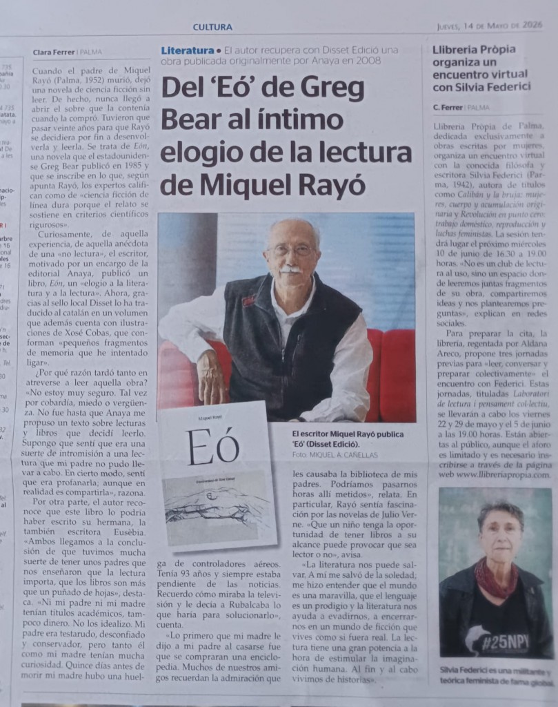 eó clara ferrer última hora 14 maig 2026